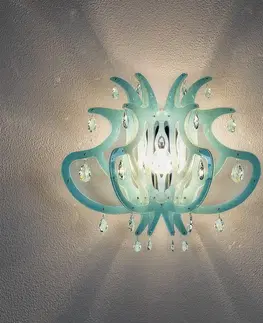 Nástenné svietidlá Slamp Slamp Medusa dizajnérske nástenné svietidlo, modrá
