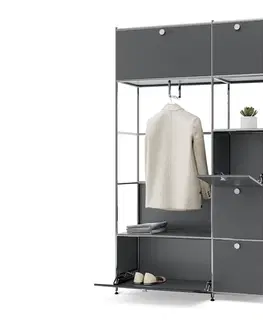 Armoires & Wardrobes Kovový skriňový systém »CN3«, sivý