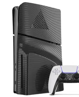 Gadgets PlayStation 5 Slim Black Wave kryt na konzolu 