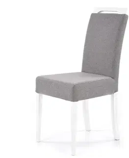 Čalúnené stoličky Stolička Clarion drevo/velvet biela/inari 91 47x59x99