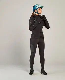 bundy a vesty Dámska zimná bunda na horskú cyklistiku čierna