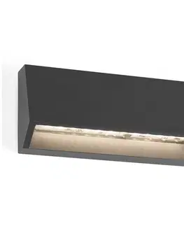 Vonkajšie nástenné svietidlá FARO BARCELONA Hranaté vonkajšie LED svietidlo Must šírka 15,8 cm