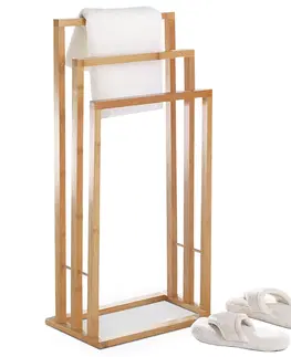 Regály a poličky Bambusový stojan na uteráky, 42 x 82 cm