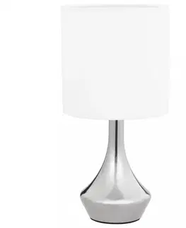 Osvetlenie Stolná lampa 2 ks biela / strieborná Dekorhome