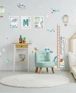 Obrazy do detskej izby Obraz pre chlacpov do izby - Iniciála s balónom