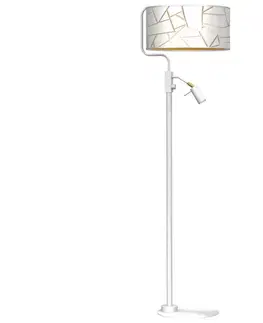 Lampy  Stojacia lampa ZIGGY 1xE27/40W/230V + 1xGU10/MR11/7W biela/zlatá 