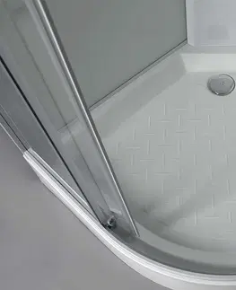Vane AQUALINE - AIGO vanička 900x900 príslušenstvo, sifón, držiak sprchy a sprcha, komponent 1/4 YB93-1