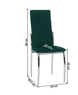 Jedálenské stoličky a kreslá Jedálenská stolička ADORA NEW Tempo Kondela Smaragdová