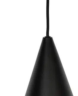 Zavesne lampy Moderné závesné svietidlo čierne s dymovým sklom 4-svetlá - Drop