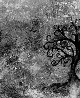 Samolepiace tapety Samolepiaca tapeta čiernobiely strom života