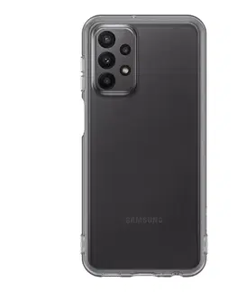 Puzdrá na mobilné telefóny Zadný kryt Soft Clear Cover pre Samsung Galaxy A23, čierna EF-QA235TBEGWW