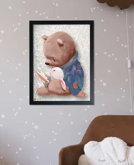 Obrazy do detskej izby Obrazy na stenu do detskej izby - Maco a zajačik