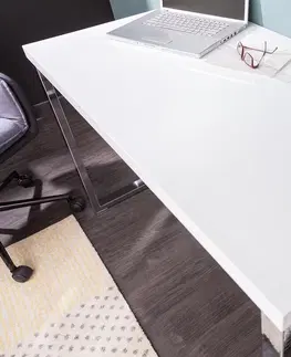 Písacie stoly LuxD Písací stôl Office II biely