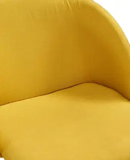 Jedálenské sety Jedálenský set 2 + 1 textil / hnedá MDF Dekorhome Žltá
