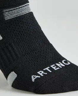 bedminton Športové ponožky RS 560 nízke 3 páry čierno-sivé