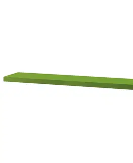 Regály a poličky Nástenná polička zelená, 120 x 24 x 4 cm