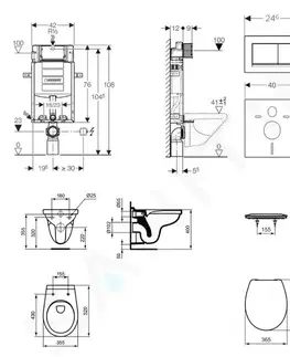 Kúpeľňa GEBERIT - Kombifix Set predstenovej inštalácie, klozet Alpha s doskou, tlačidlo Sigma30, biela/chróm 110.302.00.5 ND5