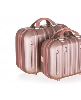 Batohy Pretty UP Cestovný škrupinový kufrík ABS25, veľ. 17, zlatoružová