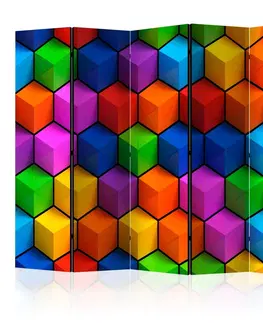 Paravány Paraván Colorful Geometric Boxes Dekorhome 225x172 cm (5-dielny)