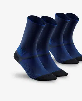 ponožky Turistické ponožky Hike 500 High 2 páry modré