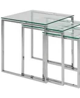 Konferenčné stolíky s úložným priestorom Konferenčný stolík clear glass 51092