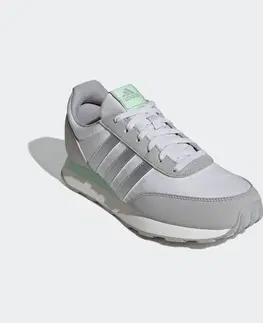 dámske tenisky Dámska obuv Run 60s 3.0 na mestskú chôdzu sivo-zelená