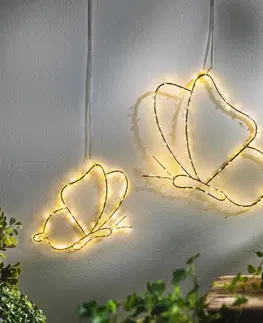 Vonkajšie osvetlenie Závesné LED dekorácie Motýle, súprava 2 ks