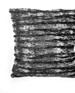 Vankúše Forbyt, Povlečenie na vankúš, Strieborné pruhy, 40 x 40 cm, čierny