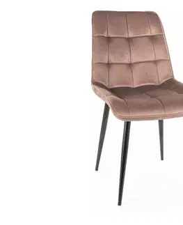 Jedálenské stoličky KIK MONOLITH čalúnená stolička, béžová 