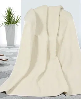 Prikrývky na spanie Bellatex Vlnená deka Európska Merino biela, 155 x 200 cm
