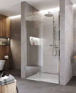 Sprchovacie kúty MEREO - Sprchové dvere, Novea, 100x200 cm, chróm ALU, sklo Číre, ľavé prevedenie CK10311ZL