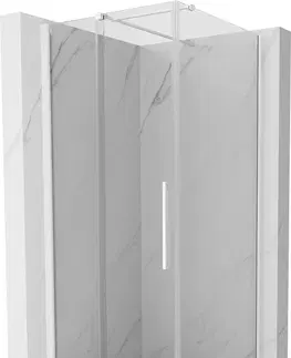 Sprchovacie kúty MEXEN/S - Velár sprchovací kút 100 x 100, transparent, biela 871-100-100-01-20