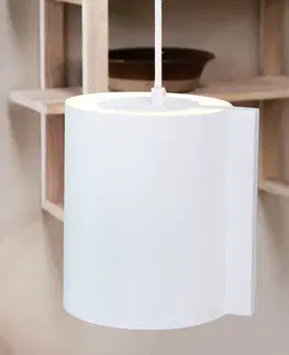 Závesné svietidlá Dyberg Larsen Dyberg Larsen Wum závesná lampa Ø 18,5 cm biela
