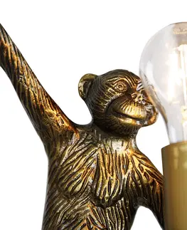 Nastenne lampy Vintage nástenné svietidlo zlaté - Animal Monkey