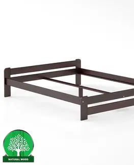 Drevené postele Posteľ borovica LK099–160x200 orech