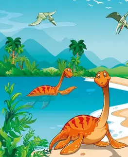 Detské tapety Tapeta v krajine dinosaurov