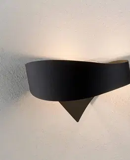 Nástenné svietidlá Selène Čierne dizajnové nástenné svietidlo Scudo
