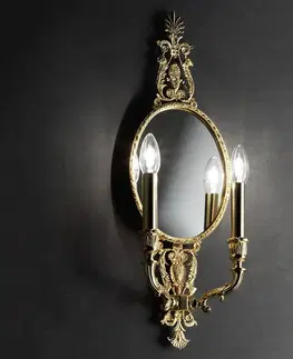 Nástenné svietidlá Masiero Majesta – 2-plameňové nástenné svietidlo, zrkadlo