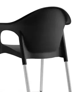 Stoličky Jedálenské kreslo LISA Rojaplast Čierna