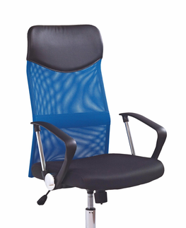Kancelárske stoličky HALMAR Vire kancelárska stolička s podrúčkami modrá / čierna