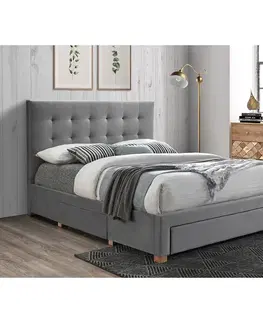Dvojlôžkové postele Posteľ Elsa CFF007-2 grey 160/200