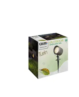 Vonkajšie svietidlo s bodcom do zeme Calex Vonkajší reflektor Calex LED, zemný hrot, zástrčka, čierny, 2 700 K