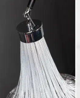 Stojace lampy LuxD 24901 Dizajnová stojanová lampa Kingdom 189 - 204 cm strieborná Stojanové svietidlo