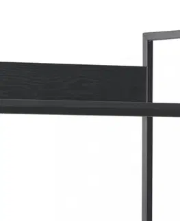 Pracovné stoly Písací stôl 120x60 cm s policou Dekorhome Čierna / dub