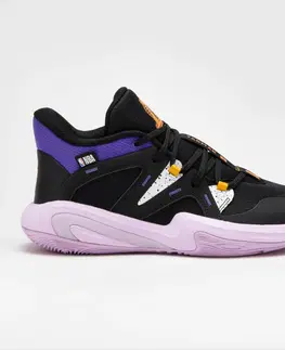 basketbal Detská basketbalová obuv Los Angeles Lakers 900 NBA MID-3 čierna