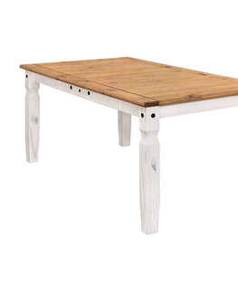 Jedálenské stoly Jedálenský stôl 178x92 CORONA biely vosk