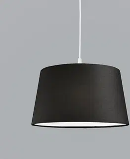 Zavesne lampy Moderná závesná lampa biela s čiernym tienidlom 45 cm - Pendel