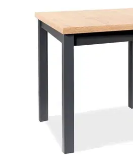 Jedálenské stoly BONO jedálenský stôl 90x65 cm, dub Artisan / čierna