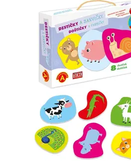 Hračky spoločenské hry pre deti PEXI - Doštičky A Farbičky-Spoznávanie Pre Najmenších