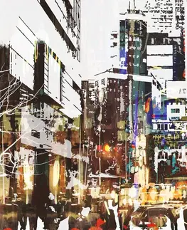 Obrazy mestá Obraz abstraktná panoráma mesta
